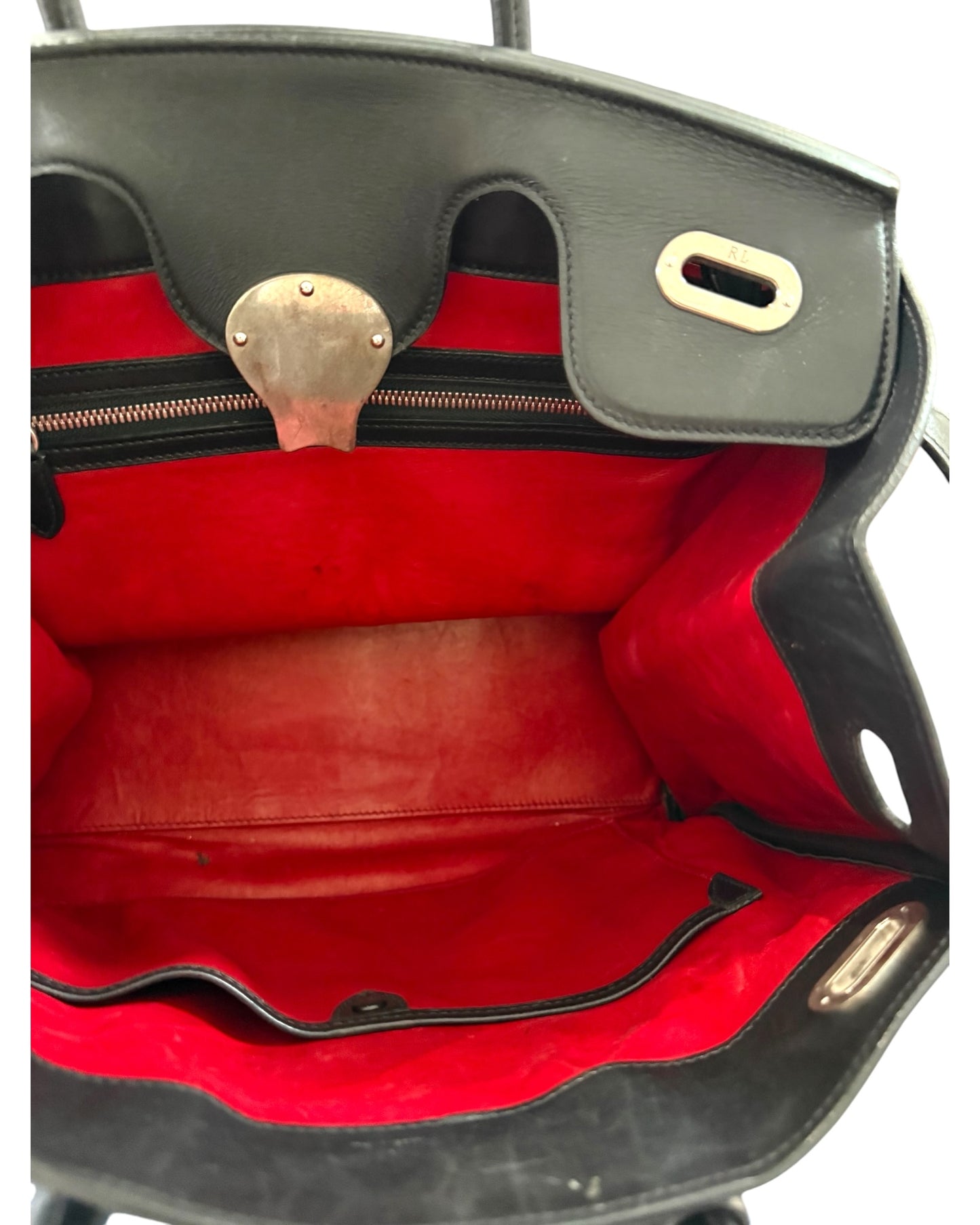 Vintage Ralph Lauren Soft Ricky 33 Bag in Black Leather