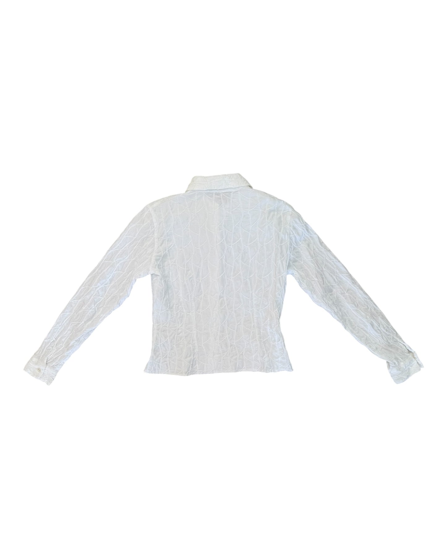 Vintage Anne Fontaine White Embroidered Blouse