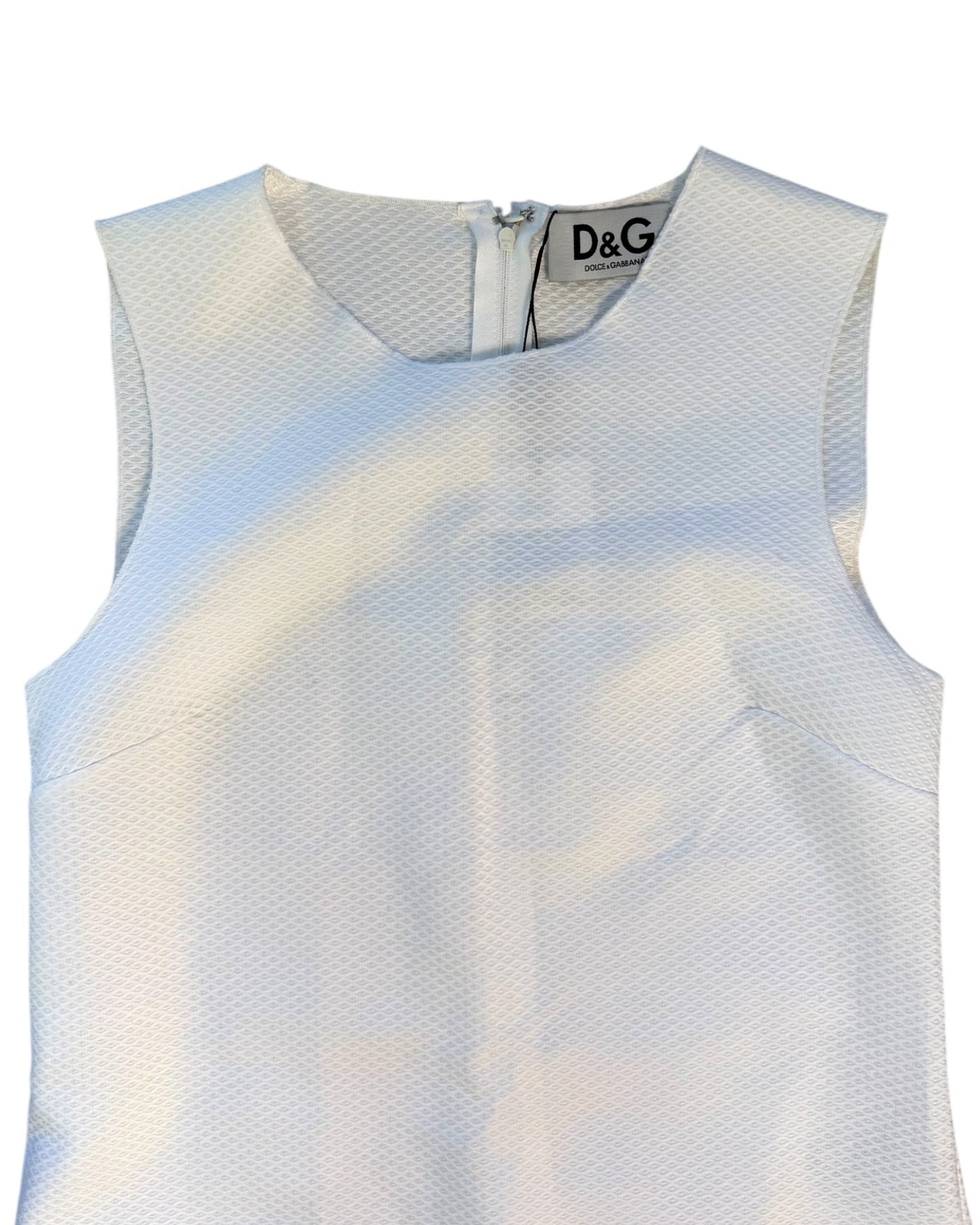 Pre-Loved D&G White Cotton Mini Dress