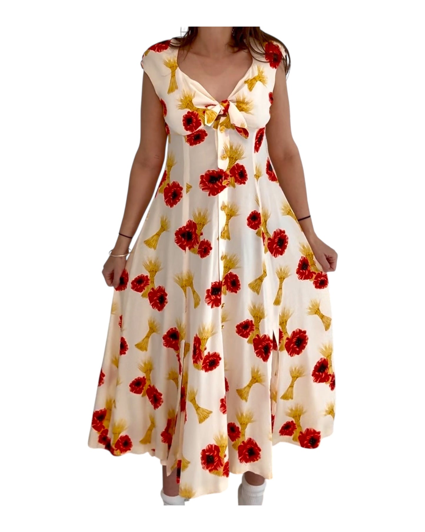 Vintage Escada Floral Shirt Dress