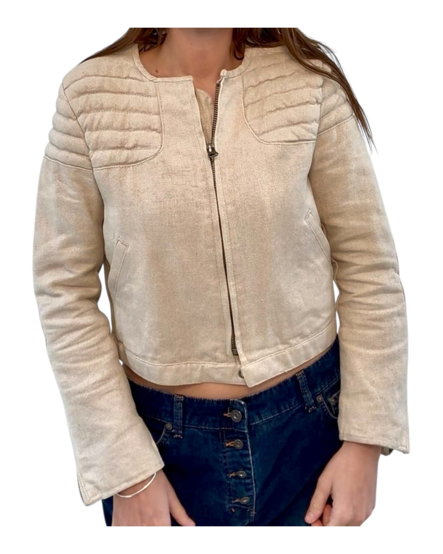 Pre-Loved Unsigned Cotton Biker Jacket