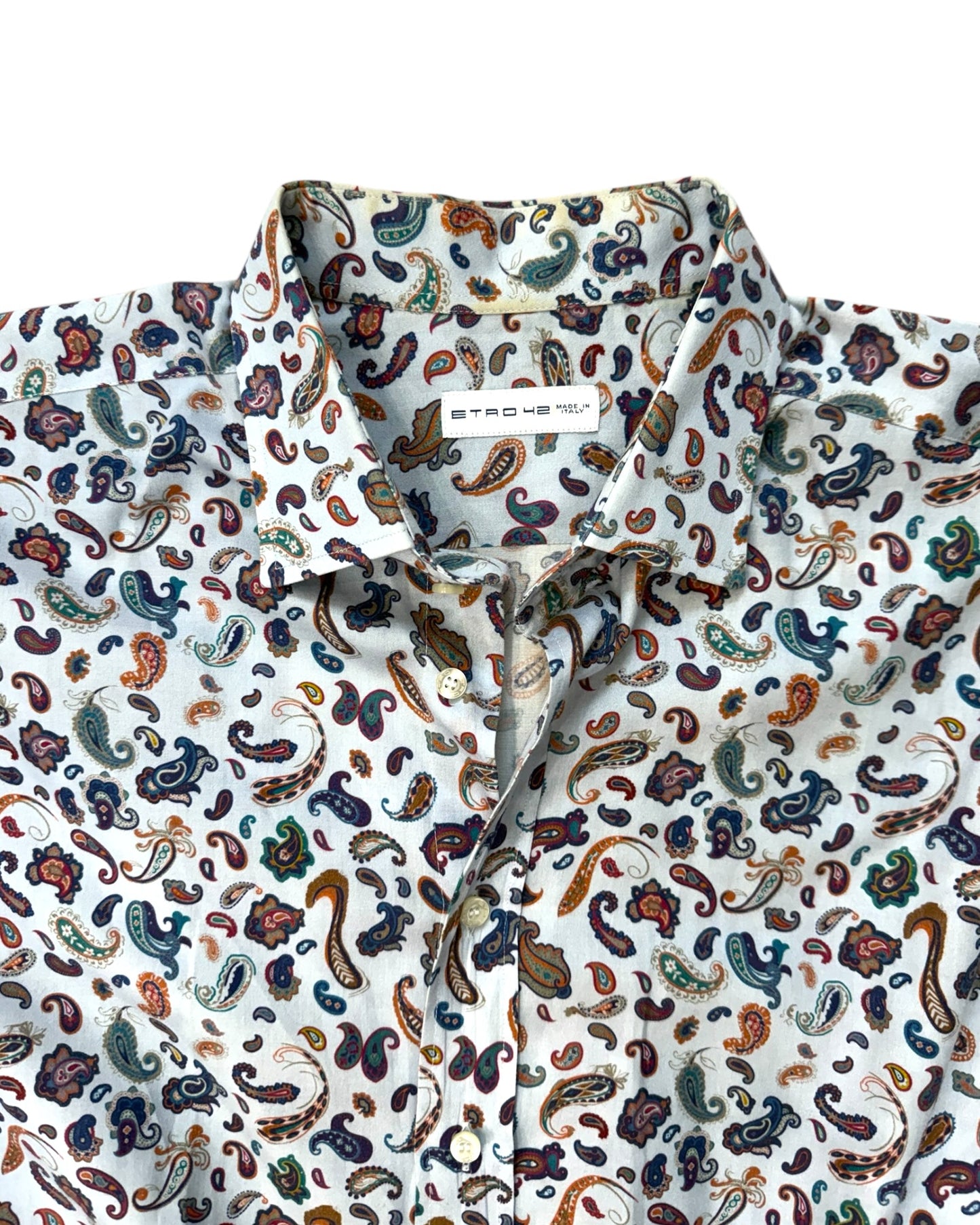 Vintage Etro Blue Paisley Shirt