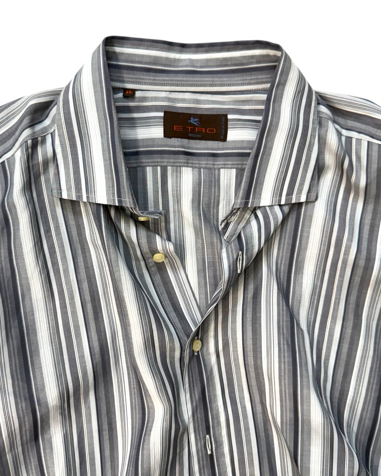 Vintage Etro Grey Striped Shirt