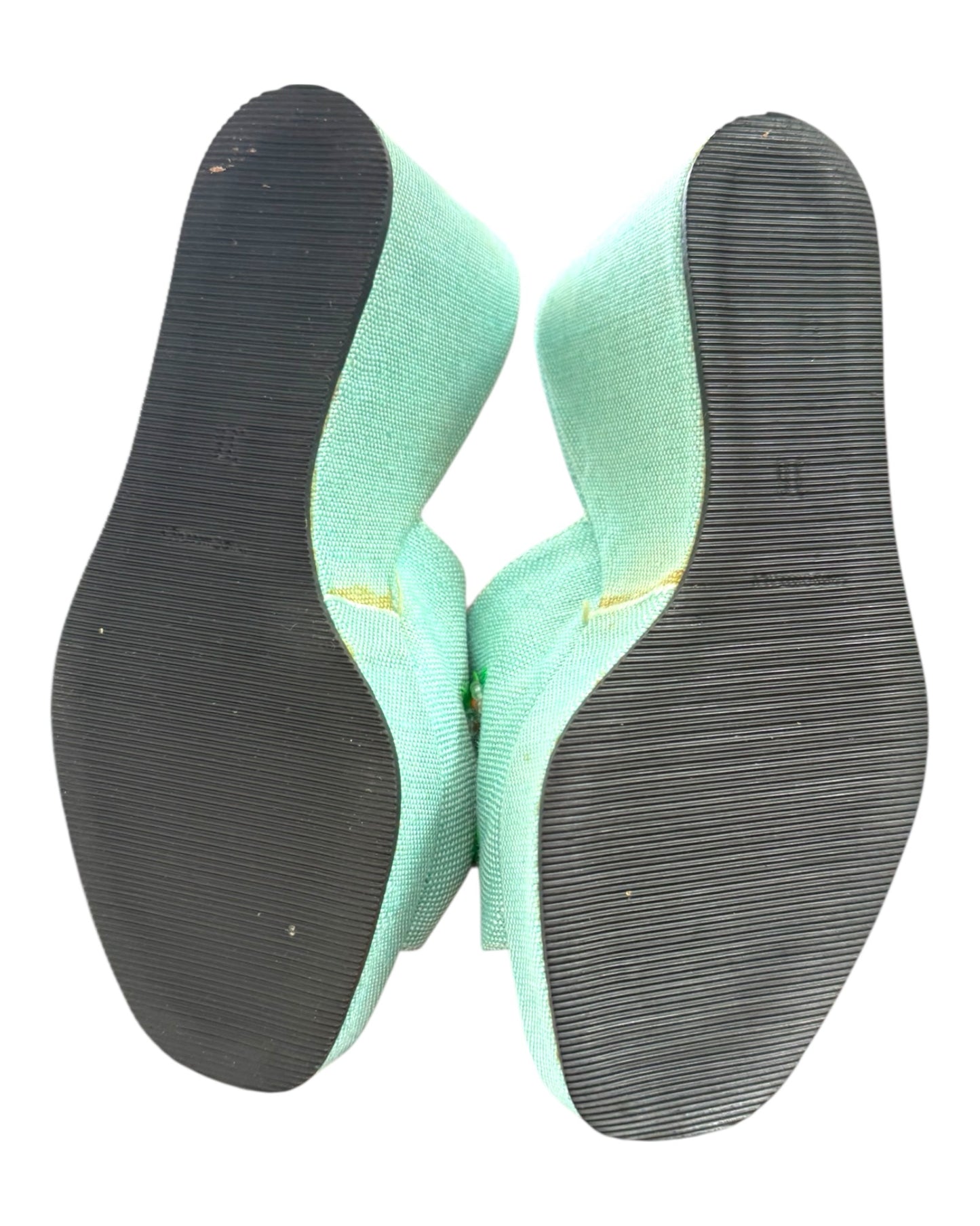 Vintage D&G Blue Floral Wedges