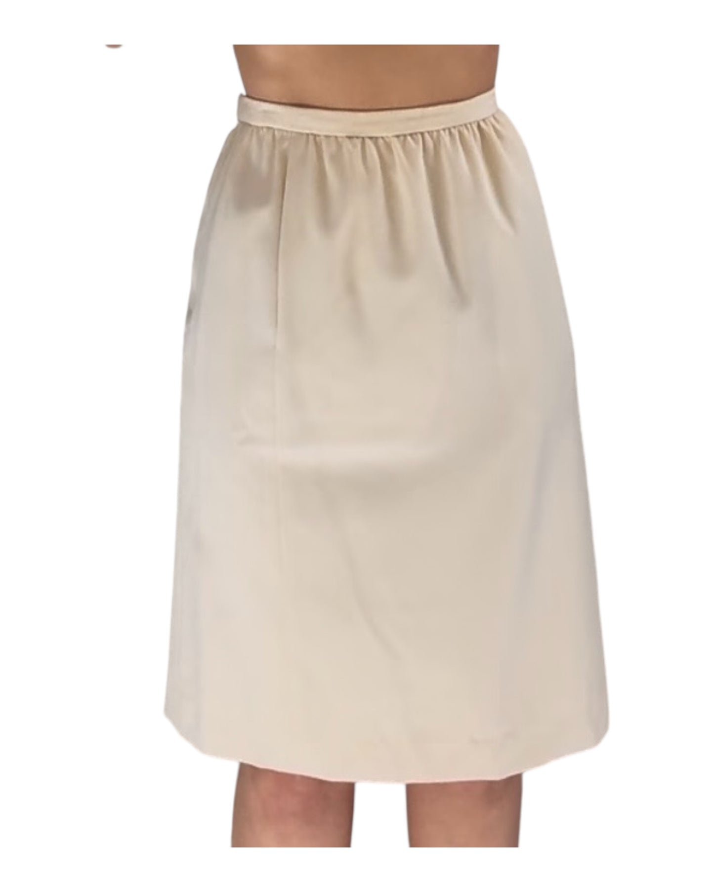 Vintage Halston Pale Yellow Knee-Length Skirt