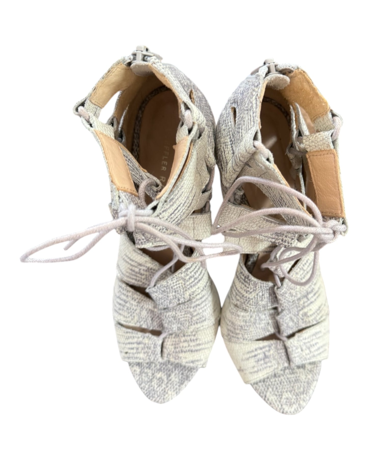 Vintage Loeffler Randall Snakeskin Gladiator Heels