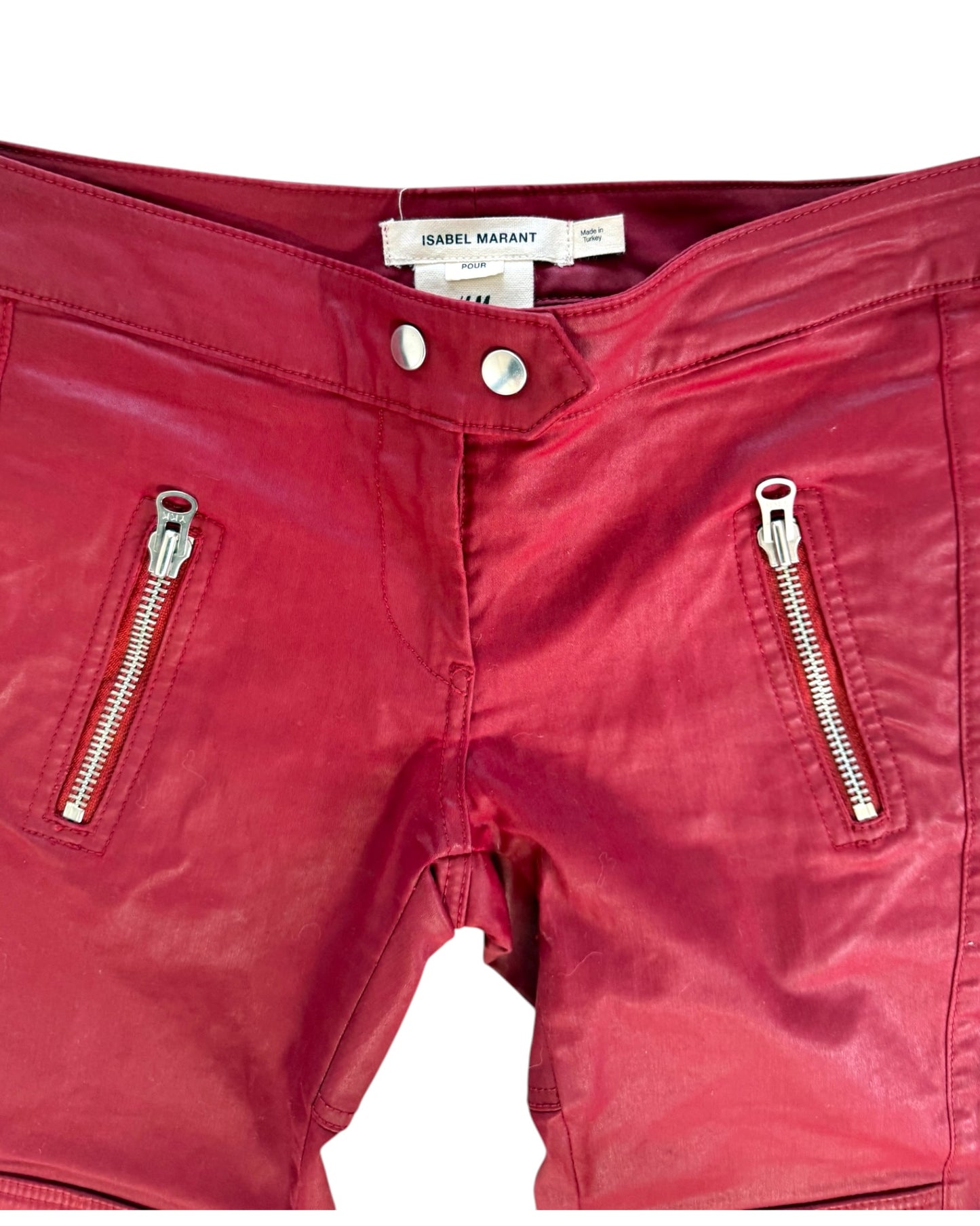 Pre-Loved Isabel Marant X H&M Red Moto Pants