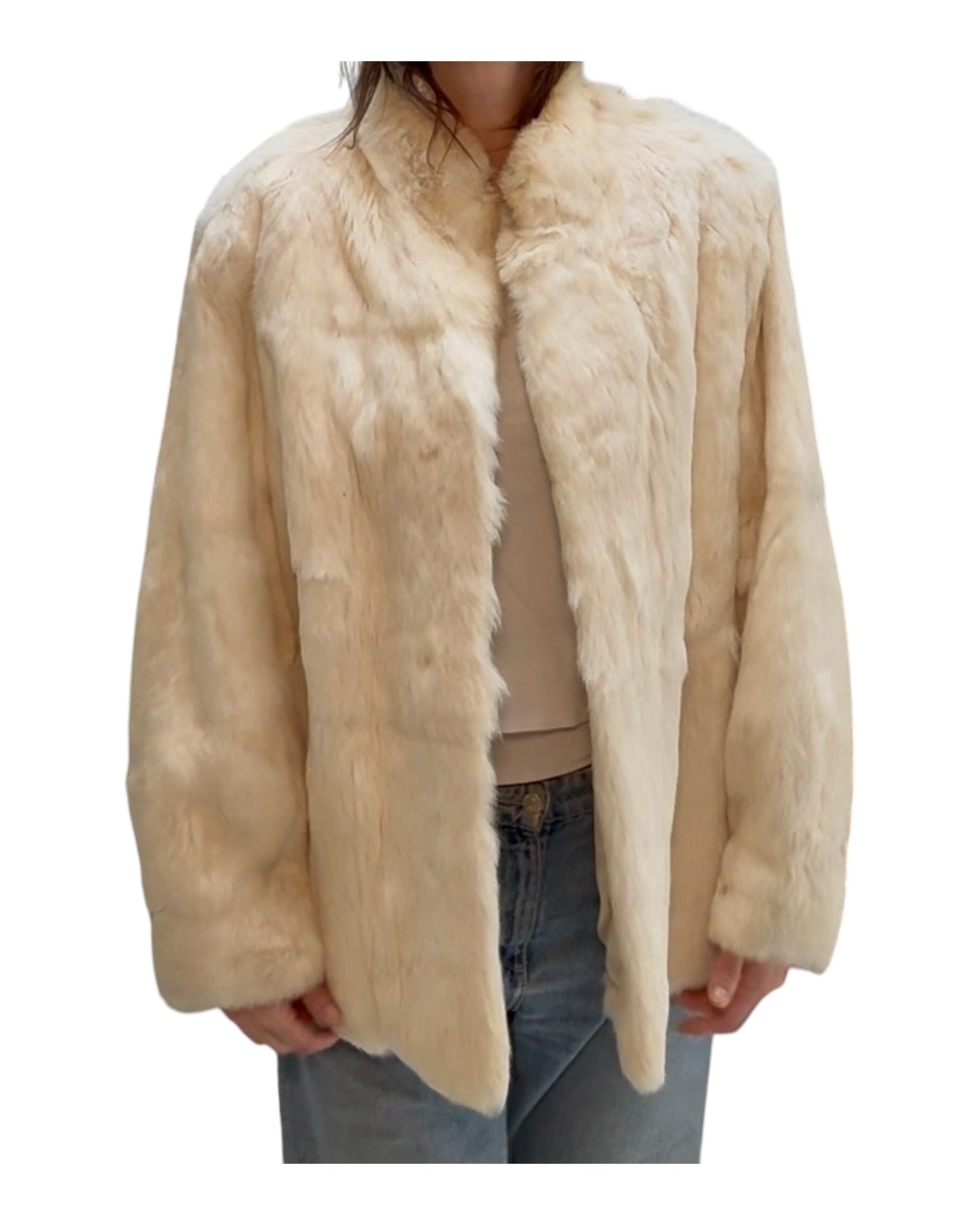 Vintage White Fur Coat