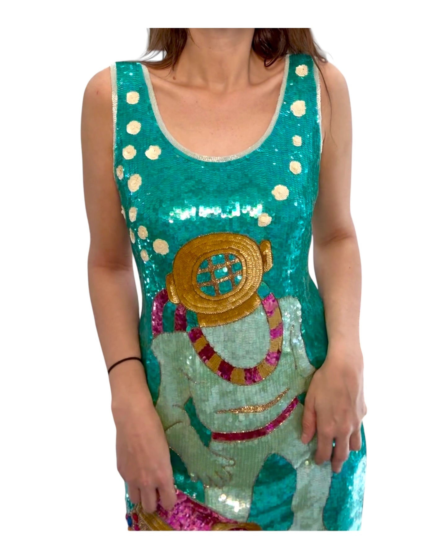RARE 1980s Archival Philippe Albert Sequin Mini Dress