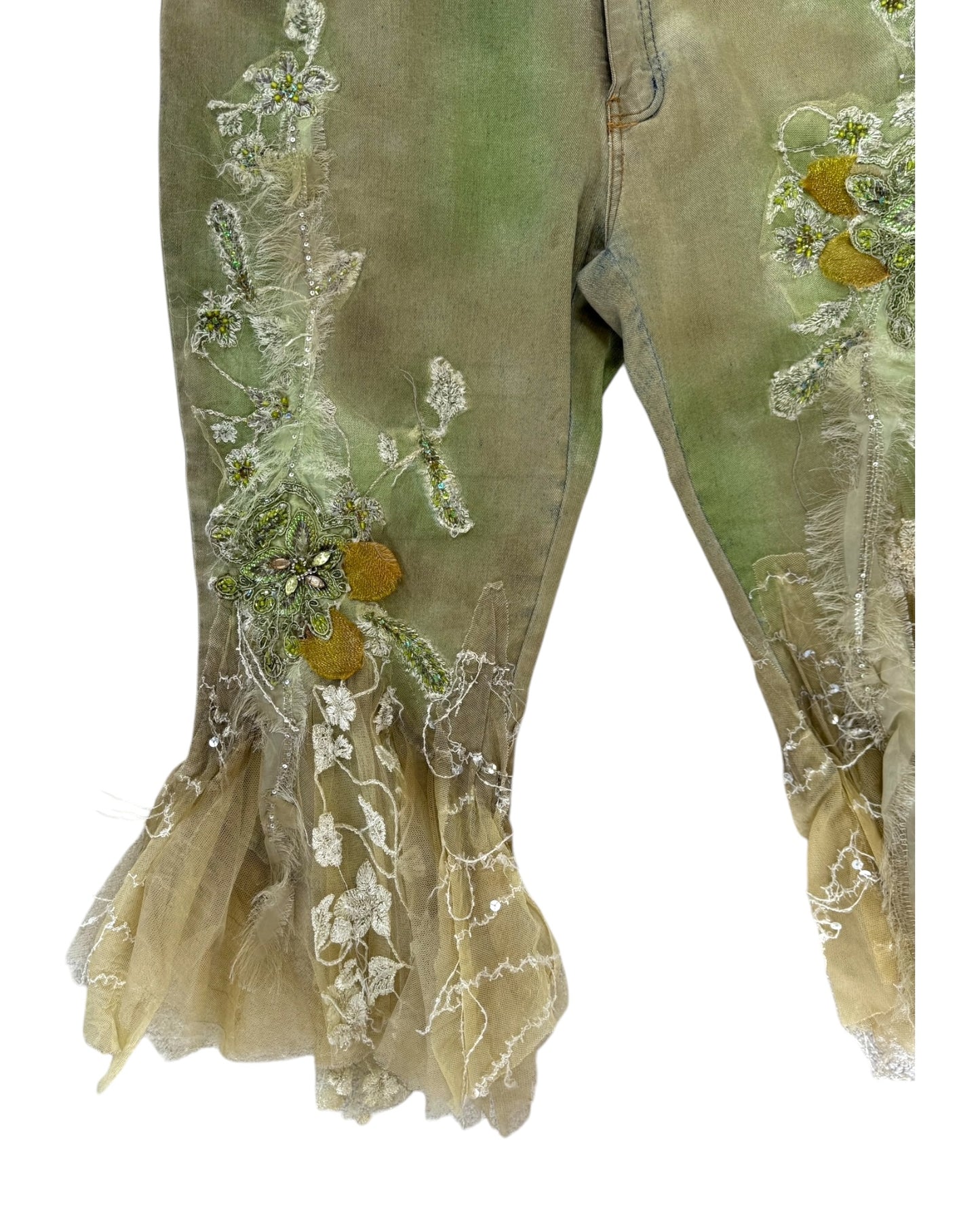 Vintage Y2K Embellished Capri Pants