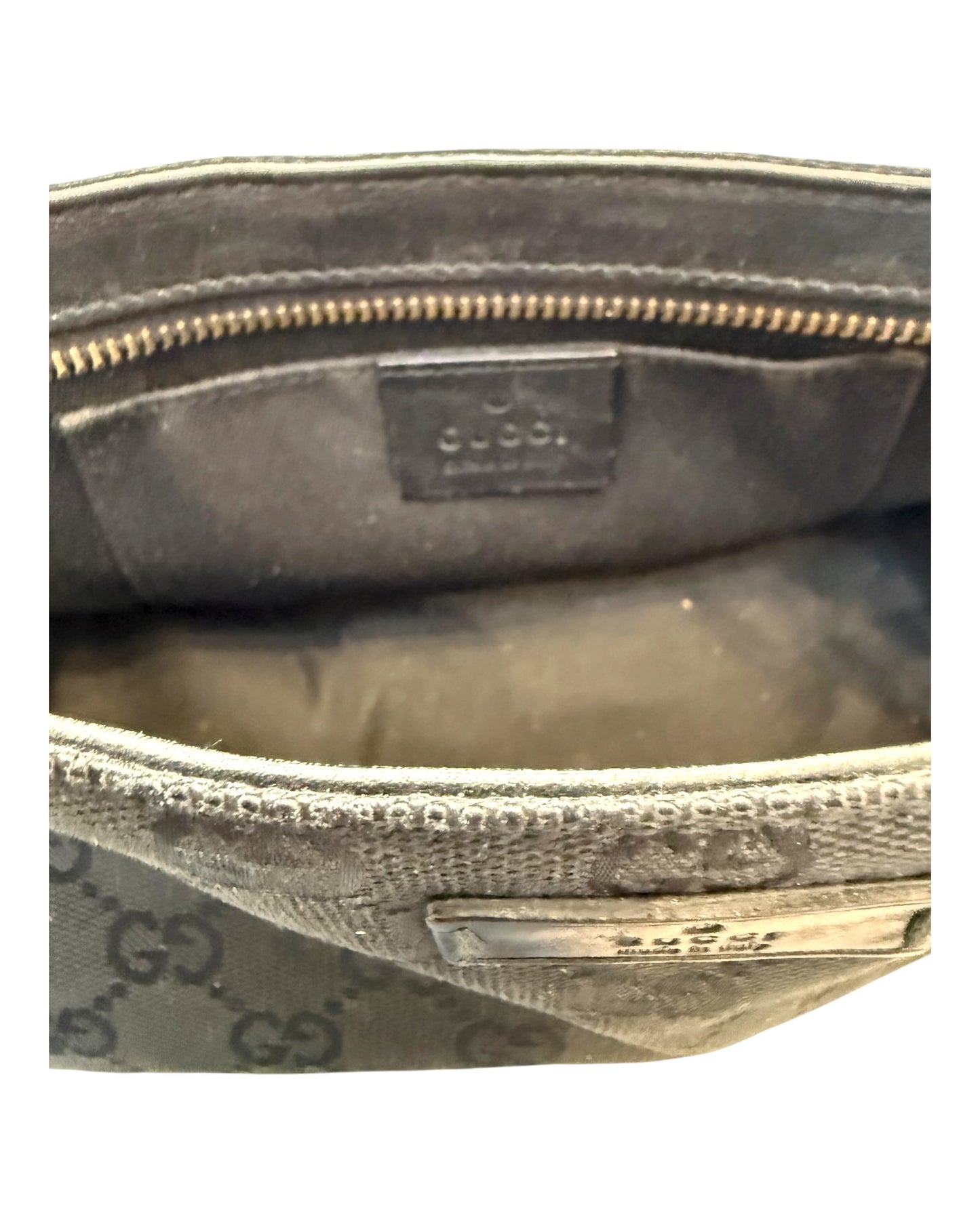 Vintage Gucci Black GG Pochette Shoulder Bag