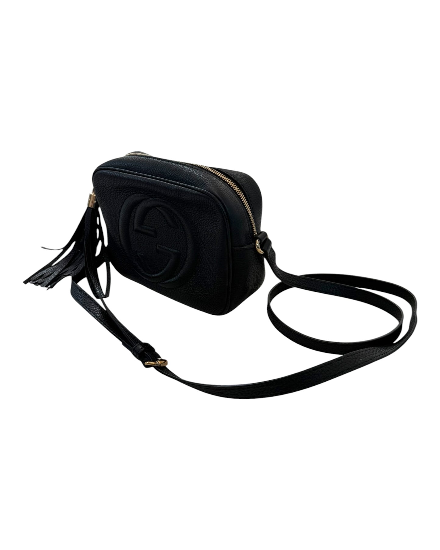 Pre-Loved Gucci Soho Disco Camera Bag in Black Leather