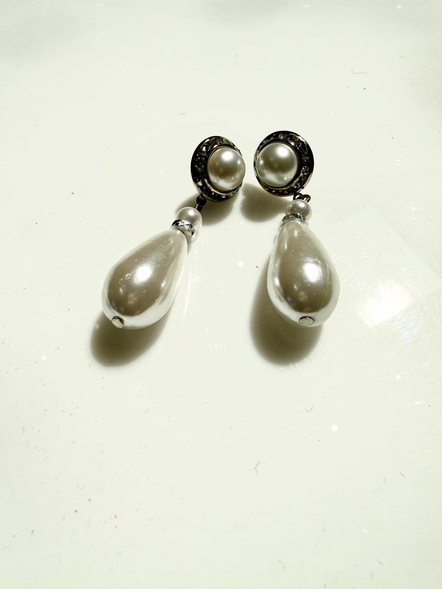 Vintage Dangly Pearl Earrings