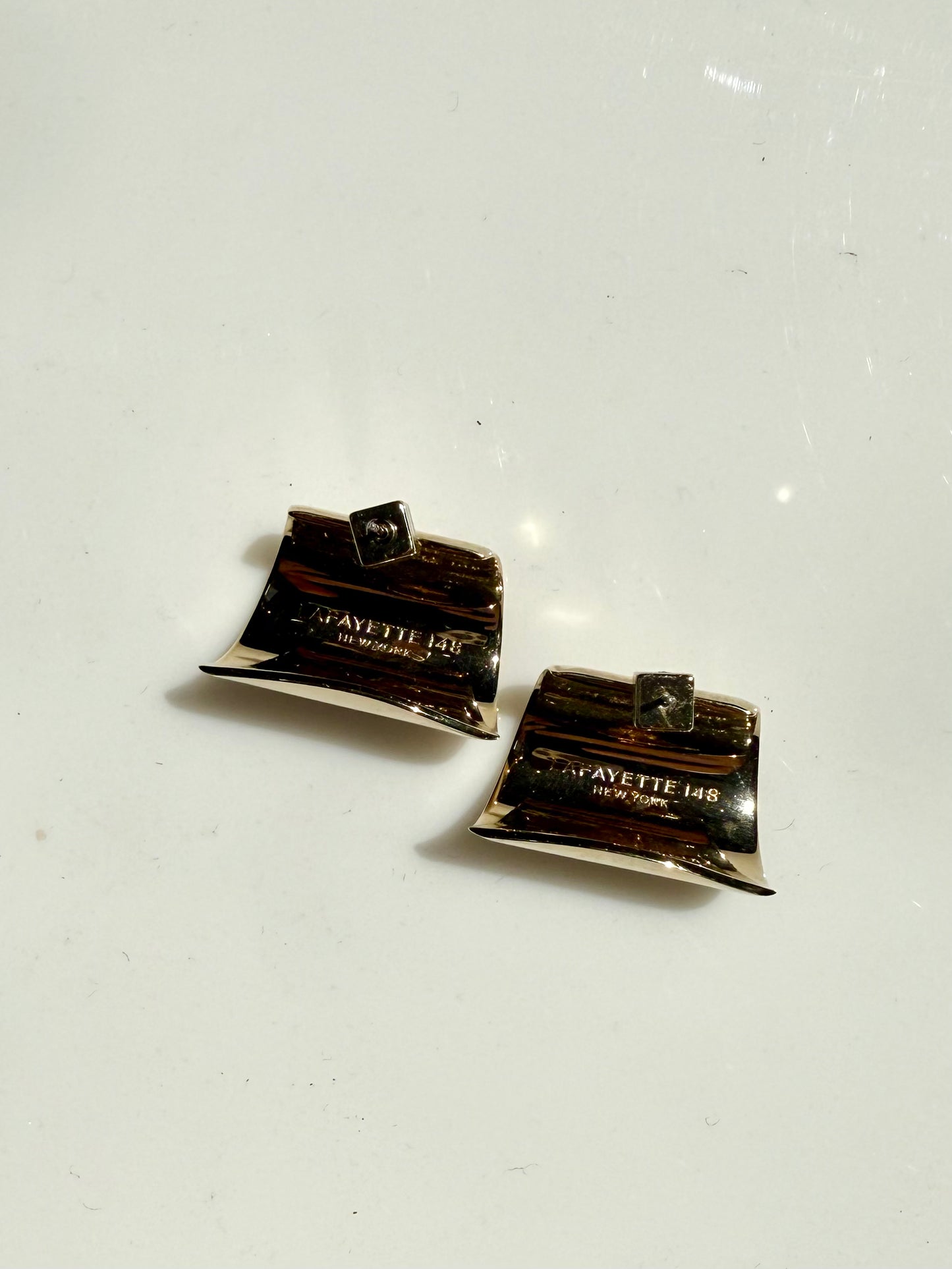 Pre-Loved Lafayette 148 Gold Earrings