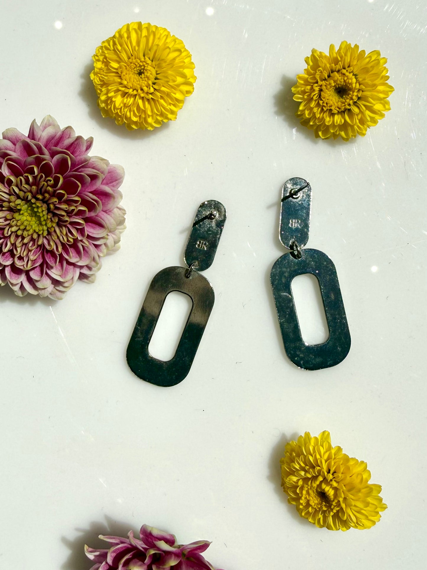 Vintage Silver Geometric Earrings