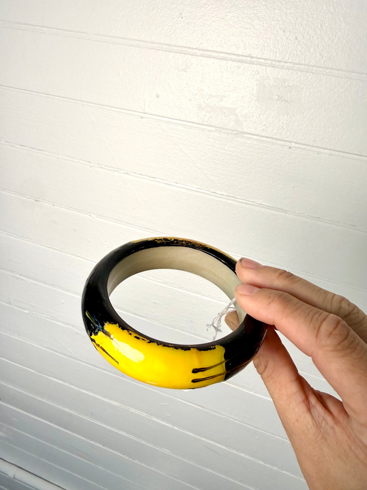 Vintage Yellow and Black Bangle