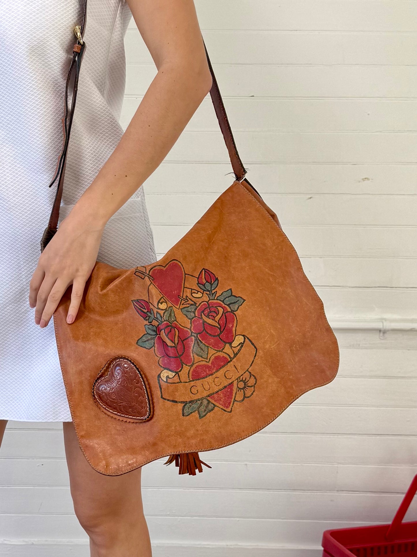 Vintage Gucci Tattoo Messenger Bag