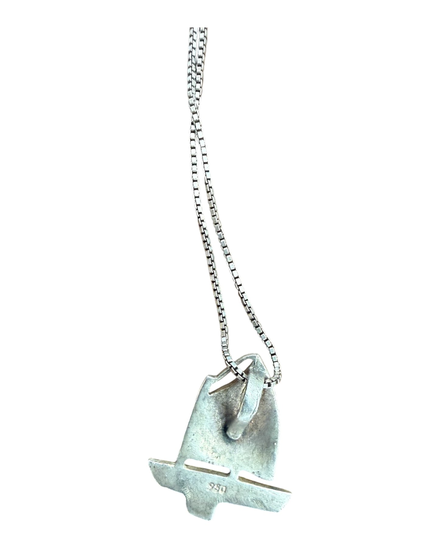 Vintage 950 Sterling Silver Sailboat Necklace