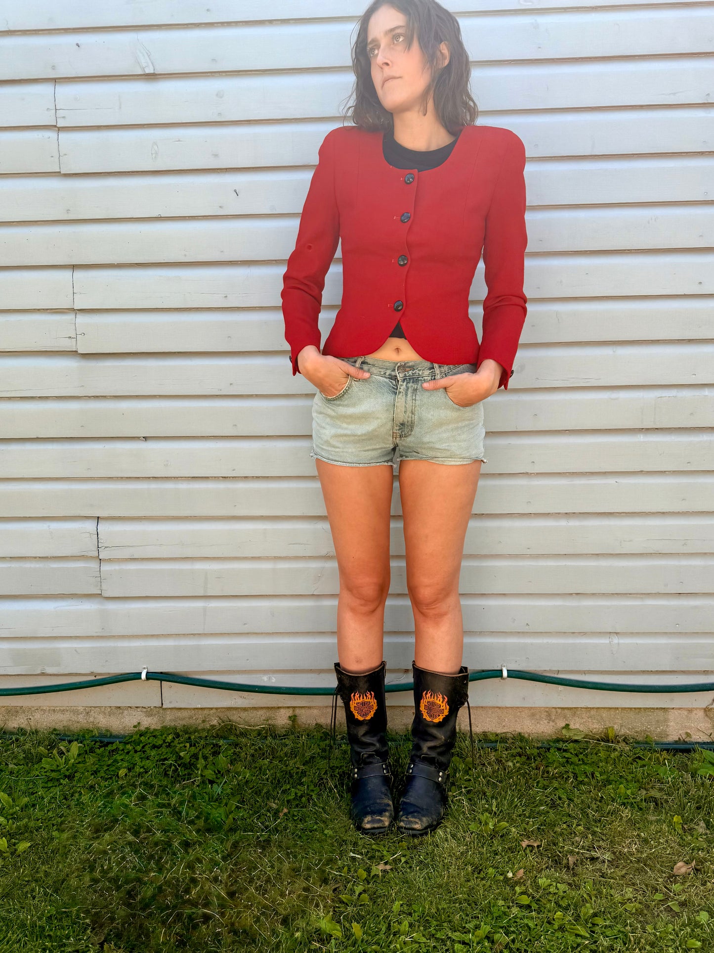 Vintage Christian Dior Classic Red Evening Jacket