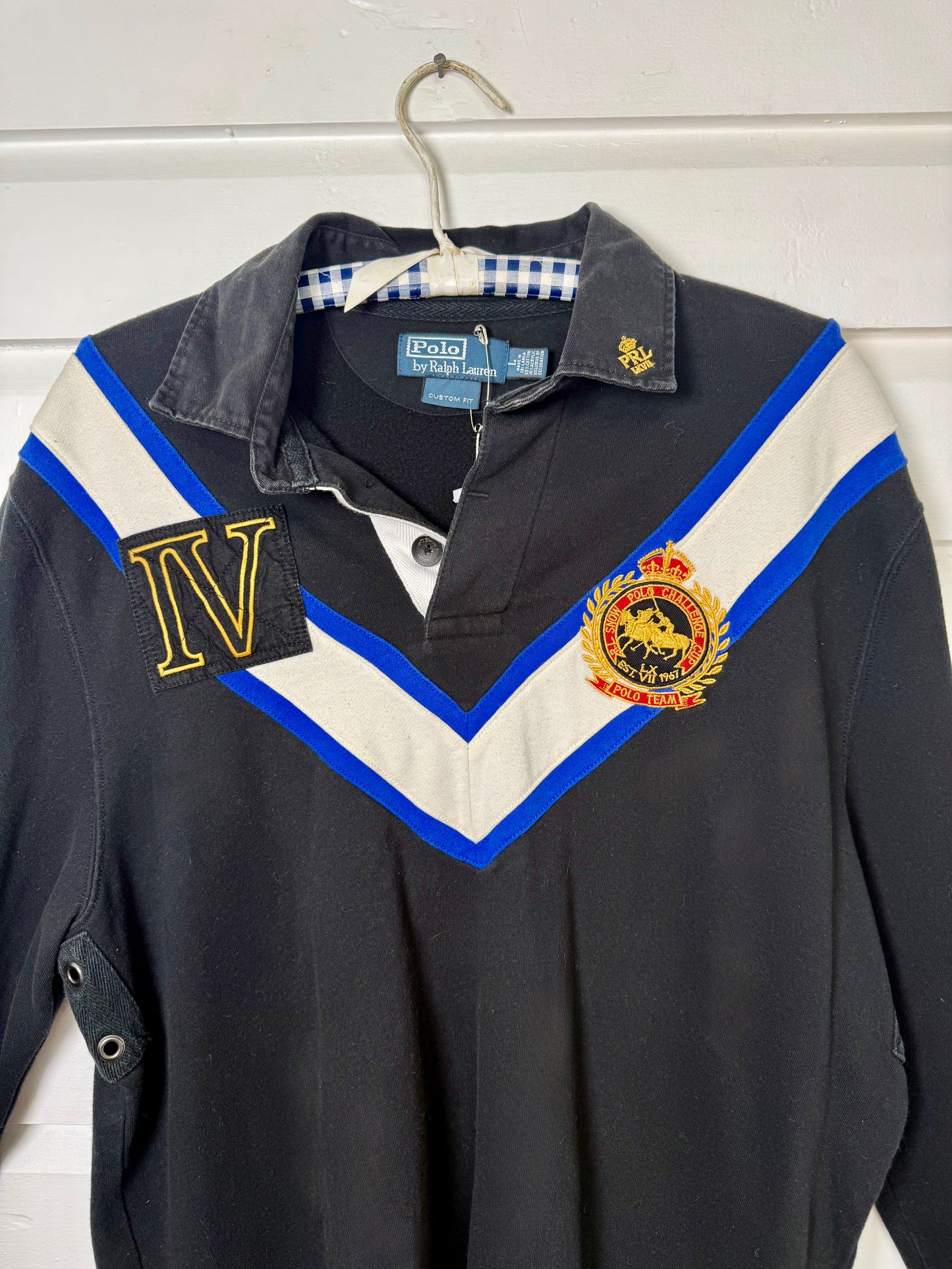 Vintage POLO Ralph Lauren Black Rugby Shirt