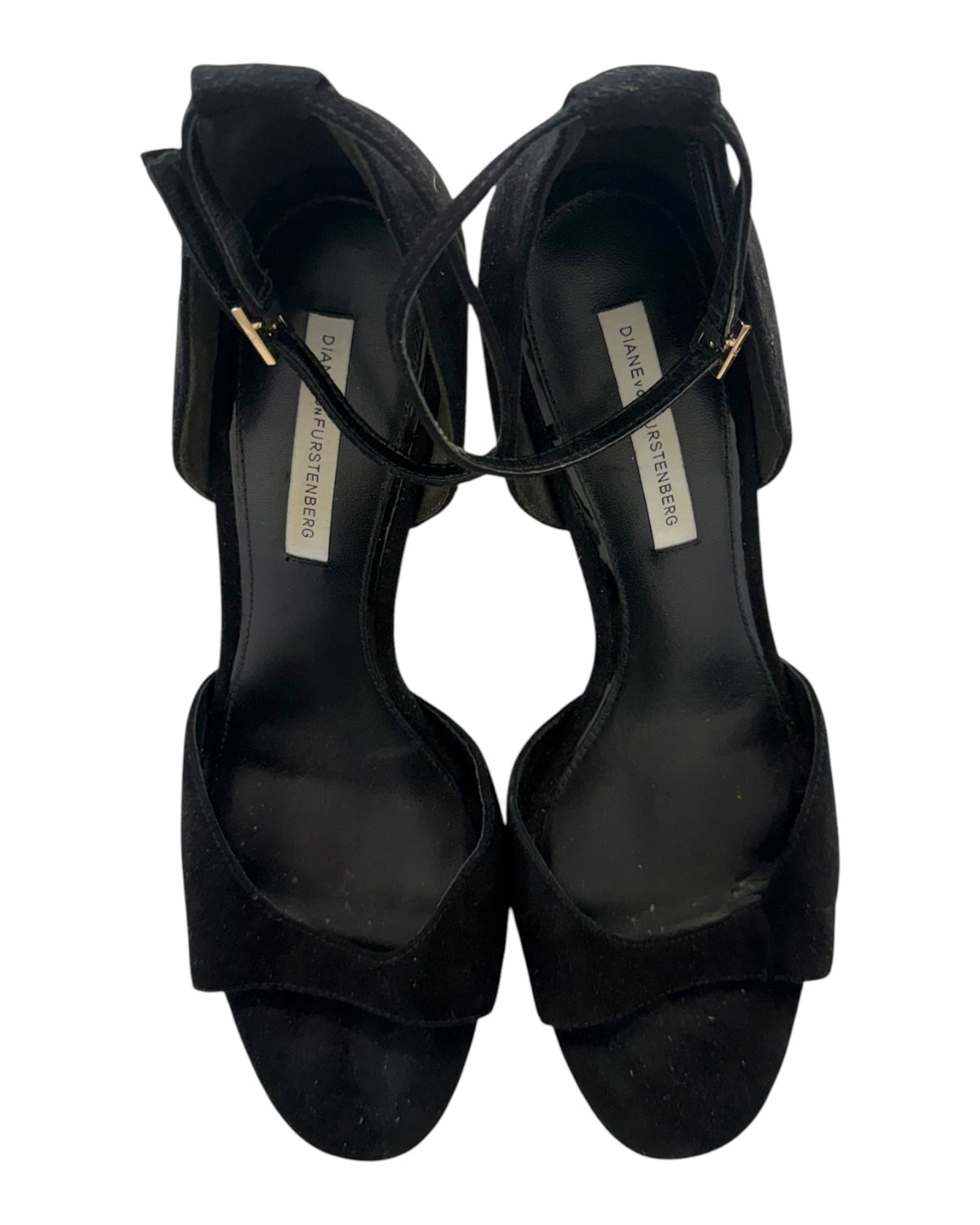 Vintage Diane Von Furstenberg Black Suede Heels