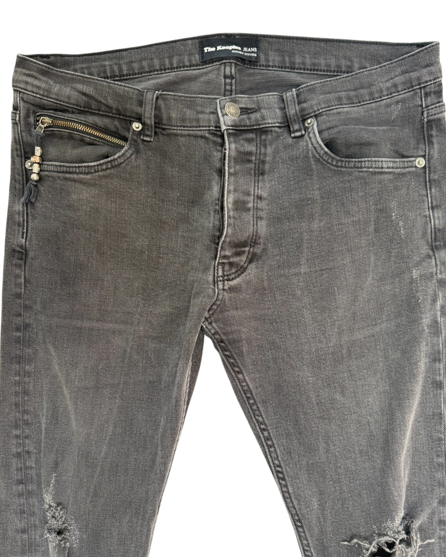 Pre-Loved The Kooples Charcoal Skinny Jeans with Charm