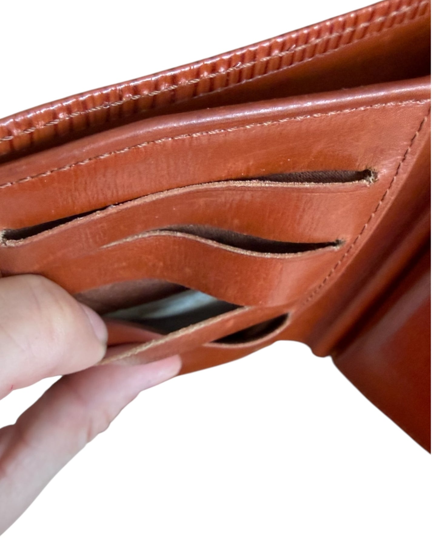 Vintage 1997 Louis Vuitton Brown Epi Leather French Purse Wallet