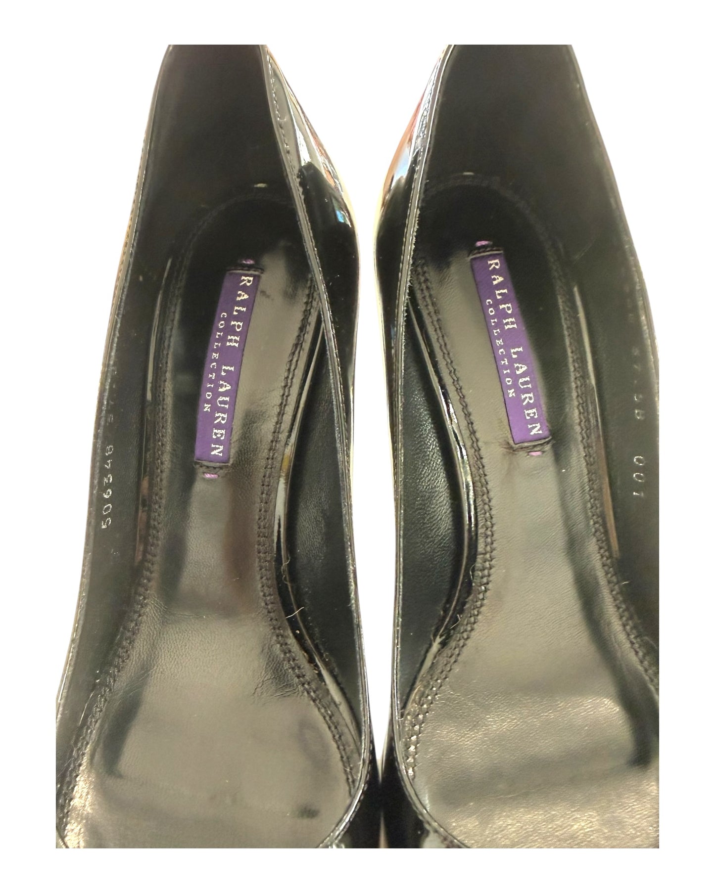 Vintage Ralph Lauren Purple Label Black Patent Leather Heels