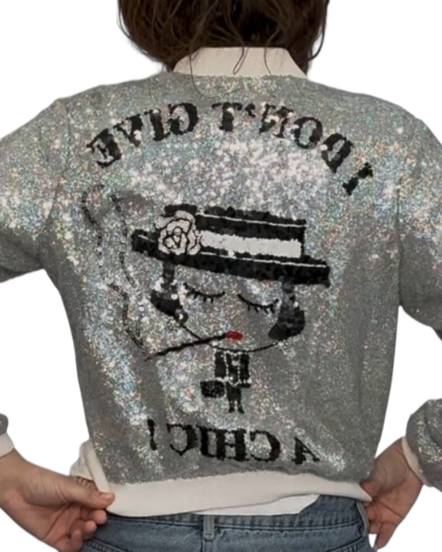 Pre-Loved House of Mua Mua Sequin Bomber Jacket