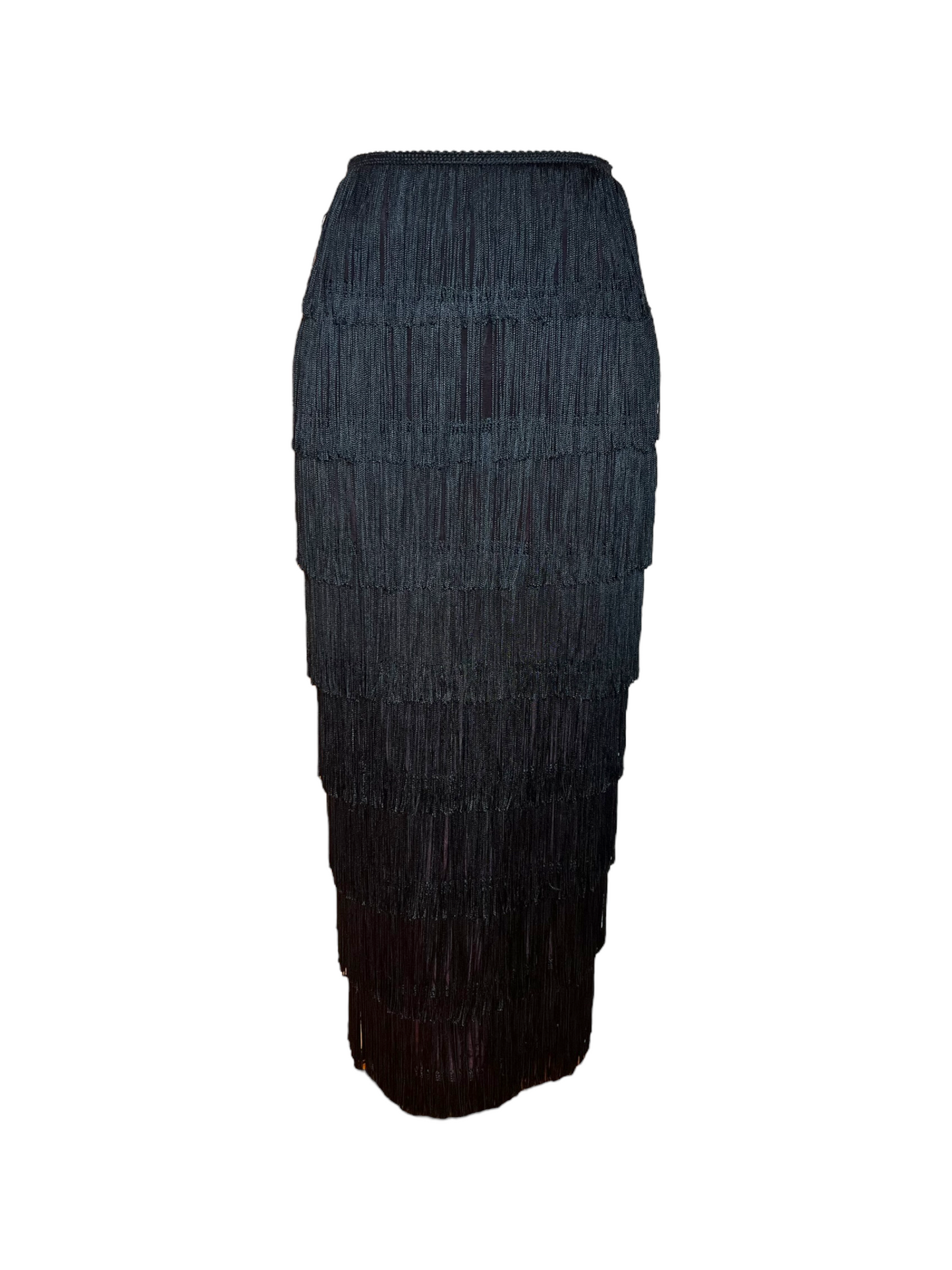 Vintage OMO Norma Kamali Fringe Skirt