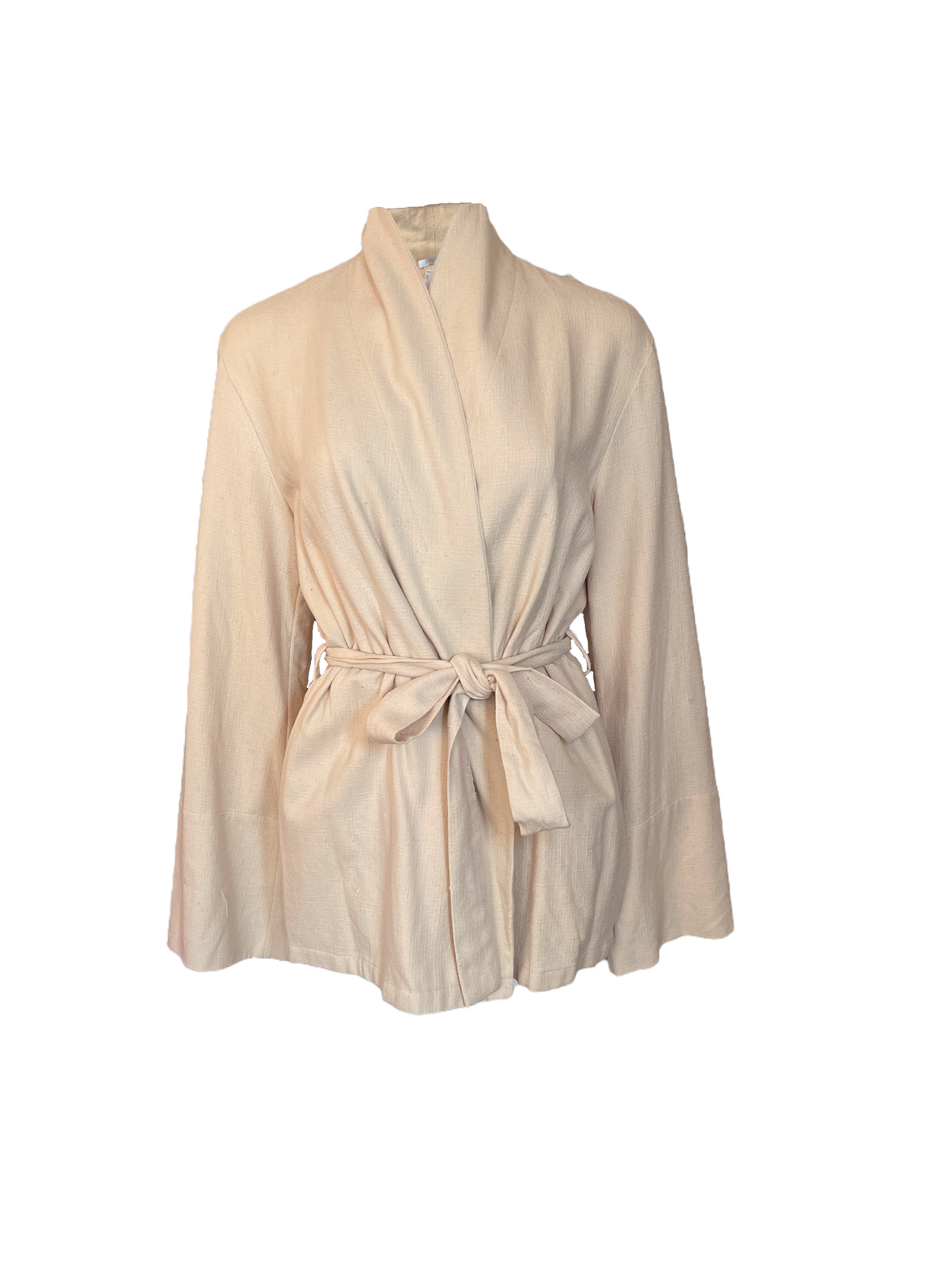 RARE Vintage Frette Ecru Cashmere Coat with Belt