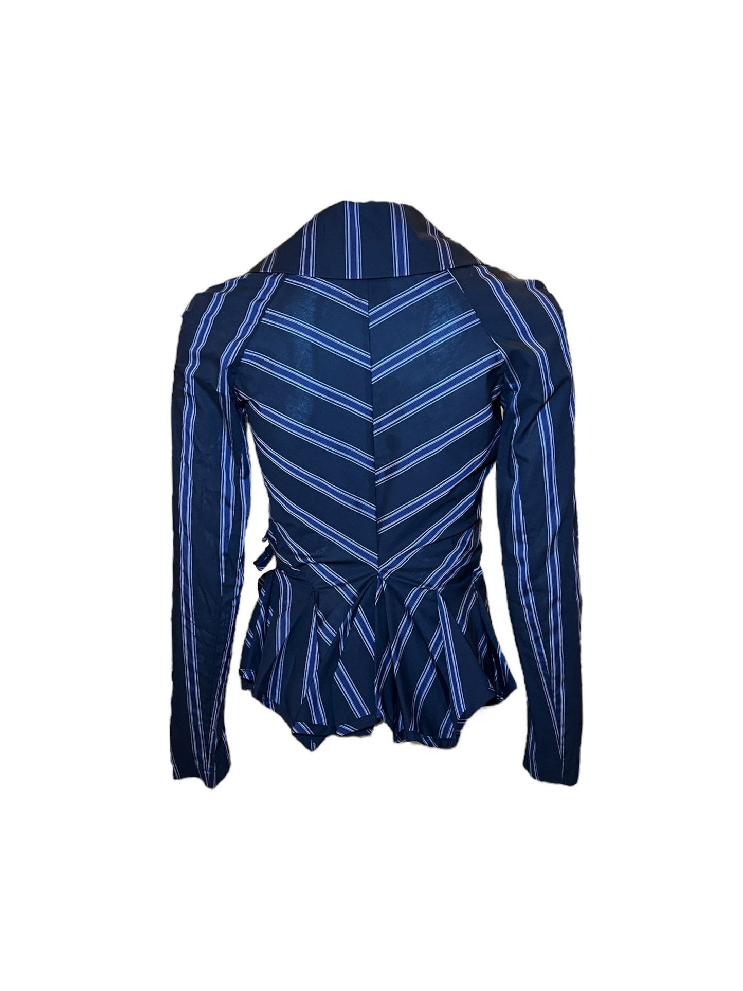 Vintage Vivienne Westwood Black and Purple Striped Silk Blouse