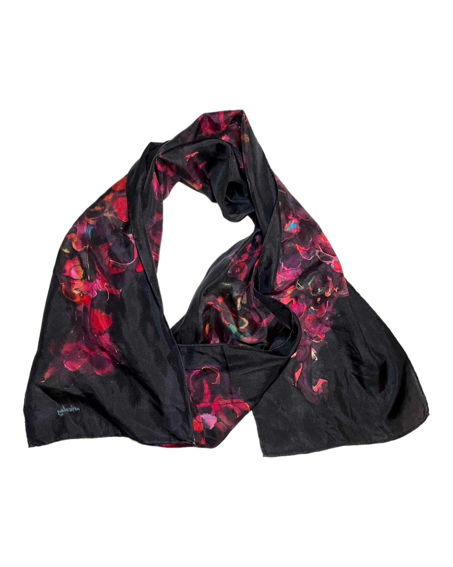 Vintage Silk Skinny Scarf