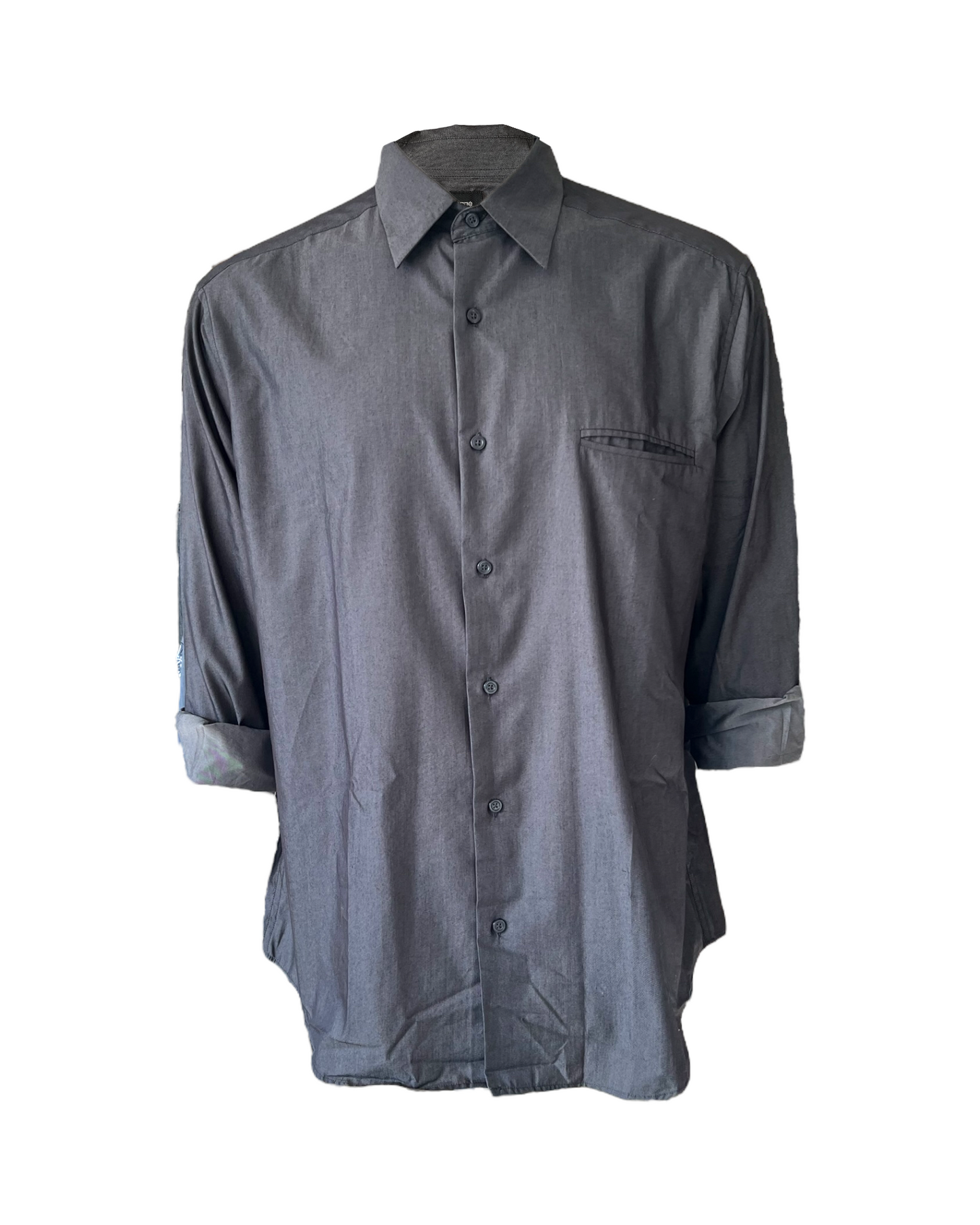 Vintage Grey Button-Up Top