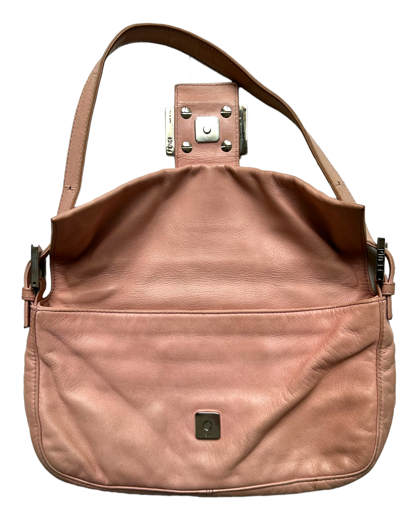 Vintage Fendi Pink Leather Baguette Bag