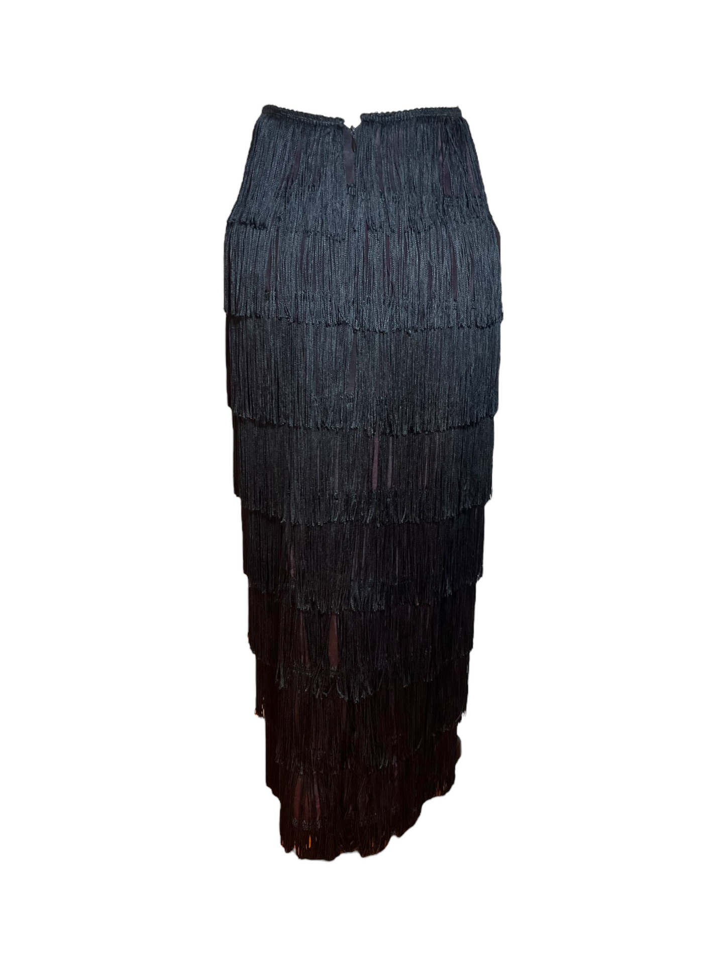 Vintage OMO Norma Kamali Fringe Skirt
