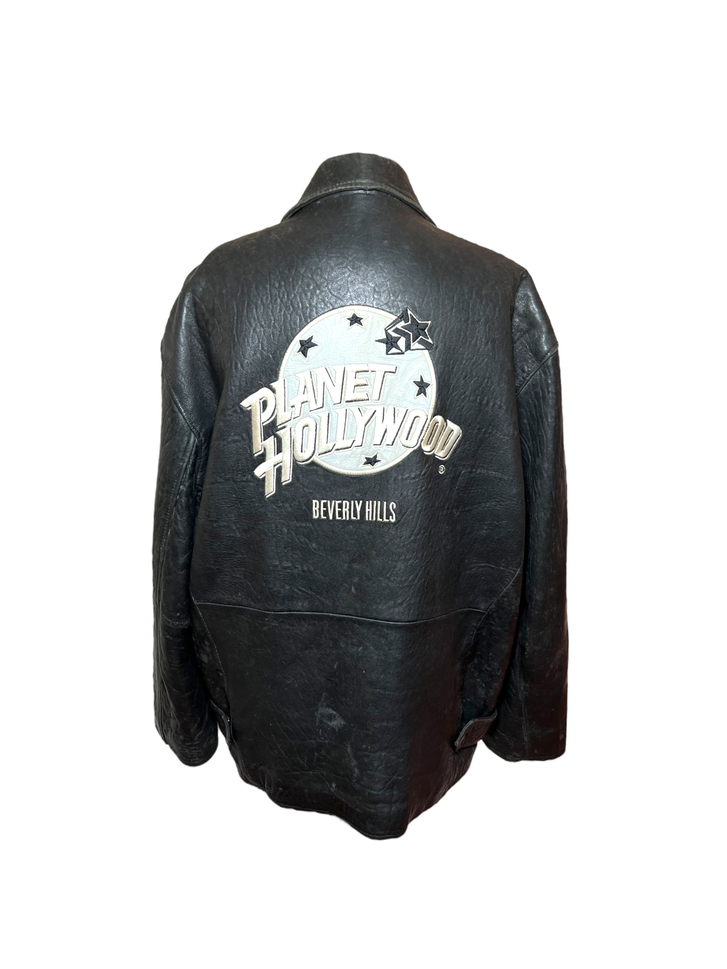 Vintage Planet Hollywood Leather Bomber Jacket