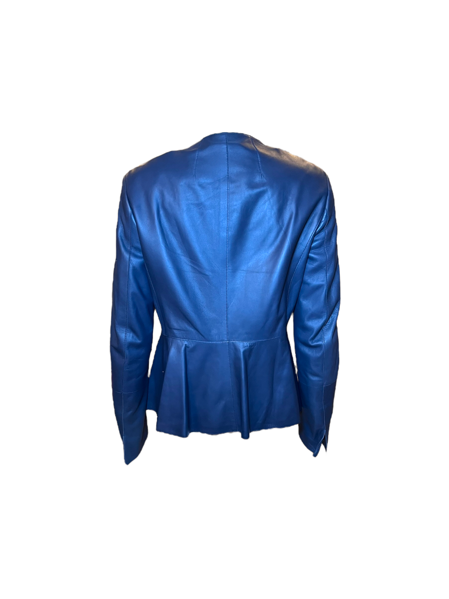 Vintage AKRIS Leather Peplum Jacket