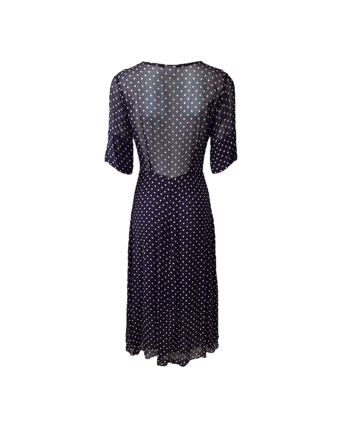 Vintage Sheer Polka Dot Dress