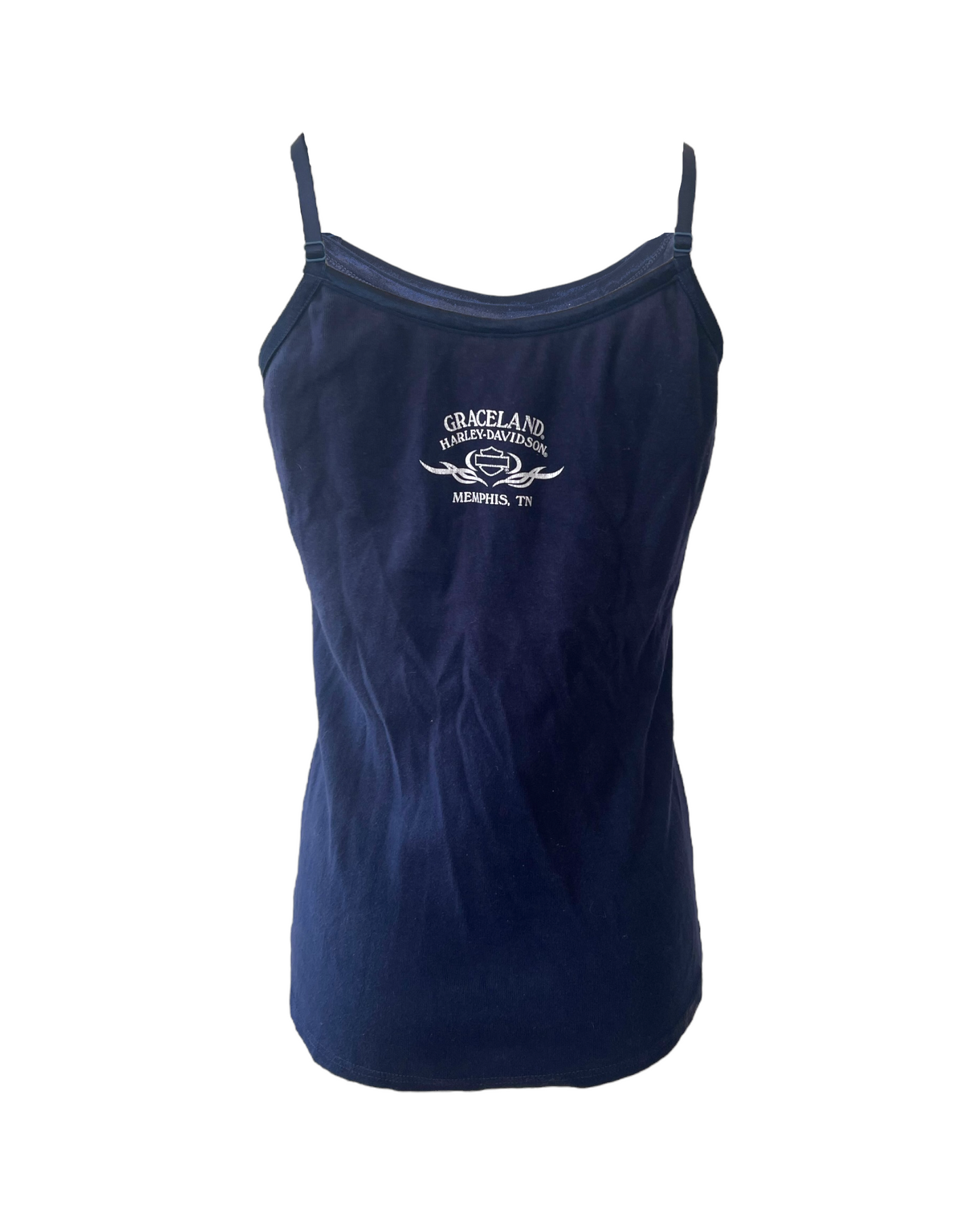 Vintage 2009 Harley Davidson Navy Blue Cotton Tank Top
