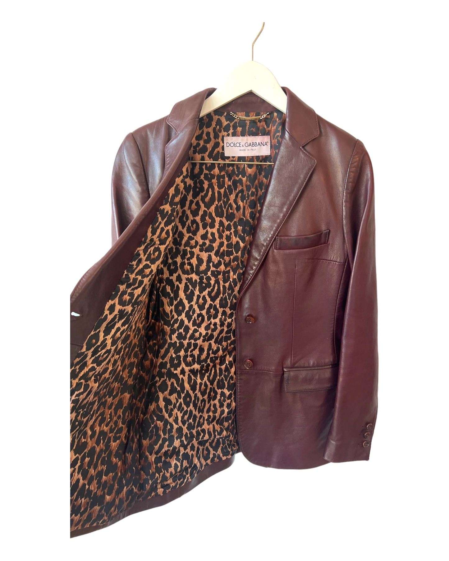 Vintage 1990's Dolce & Gabbana Leather Blazer