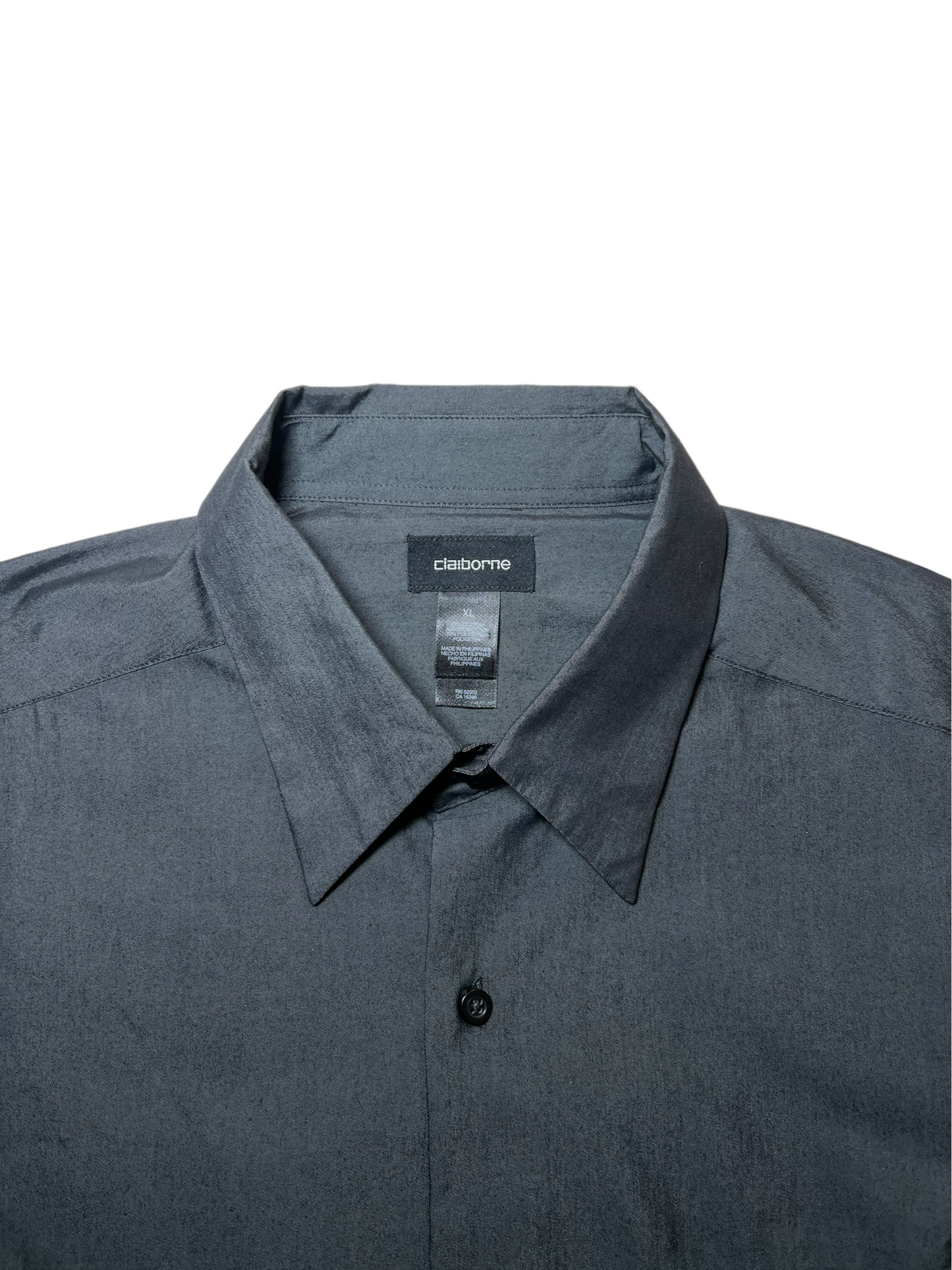 Vintage Grey Button-Up Top