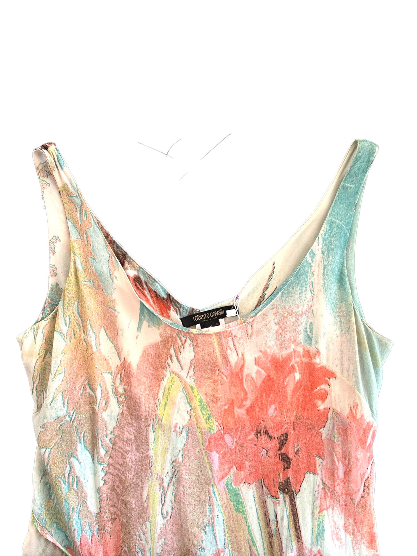 Vintage 2000 Roberto Cavalli Abstract Floral Dress