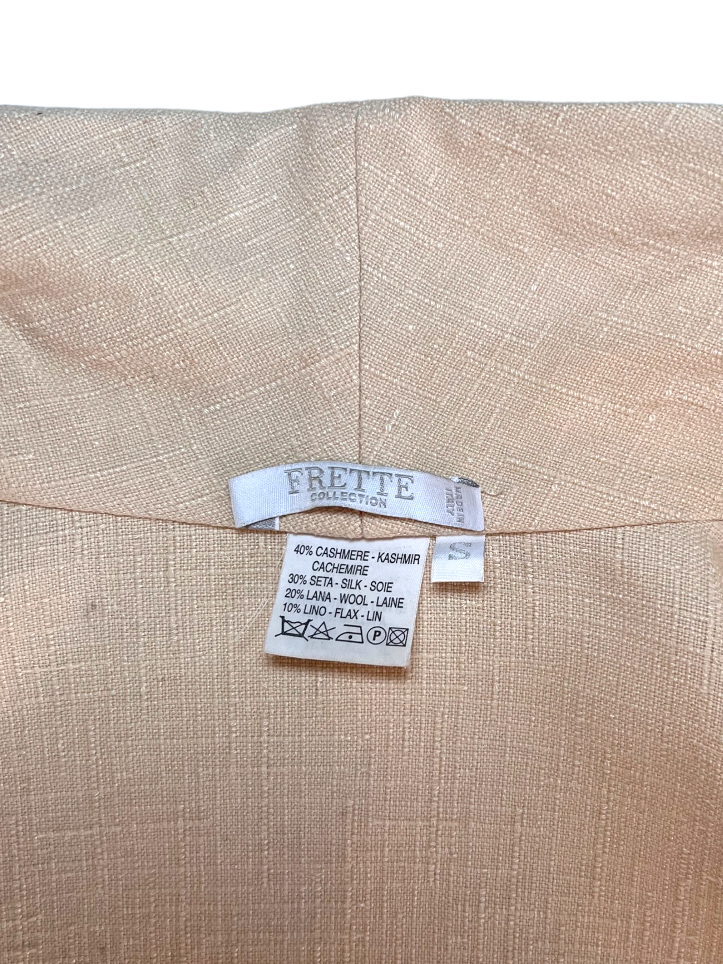 RARE Vintage Frette Ecru Cashmere Coat with Belt