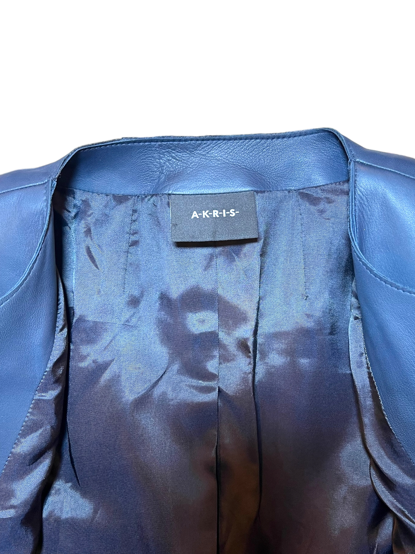Vintage AKRIS Leather Peplum Jacket