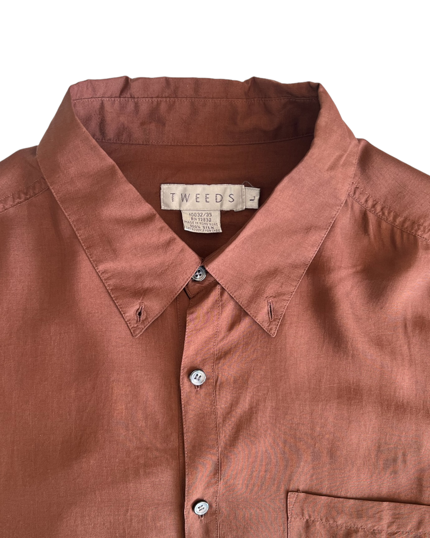 Vintage TWEEDS Silk Button-Up Top