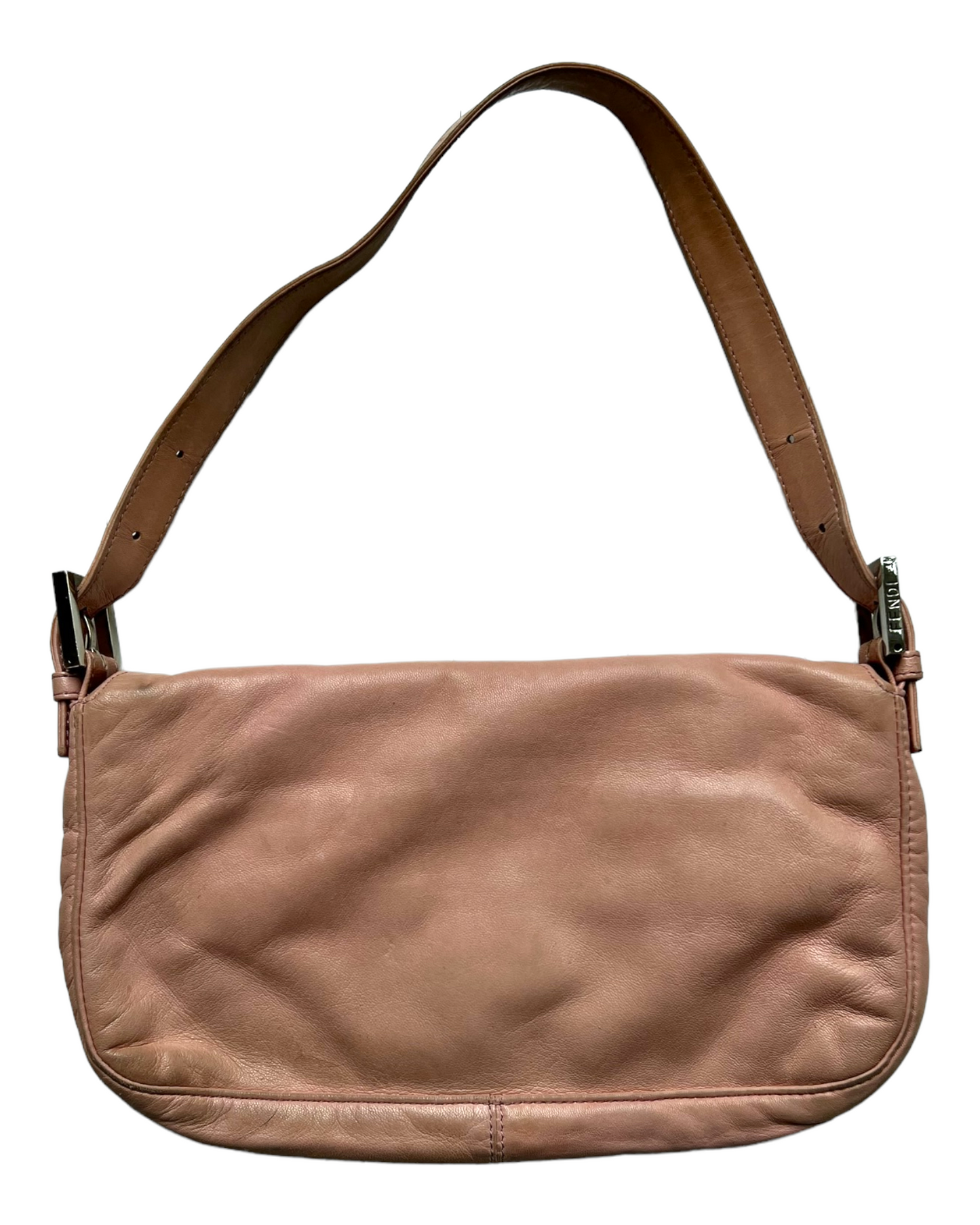 Vintage Fendi Pink Leather Baguette Bag