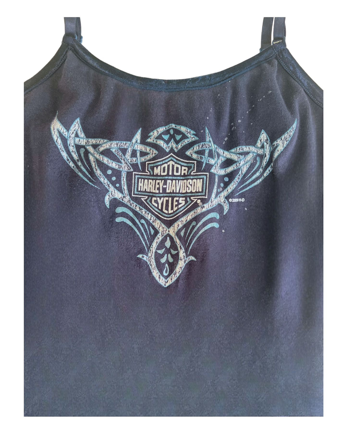 Vintage 2009 Harley Davidson Navy Blue Cotton Tank Top
