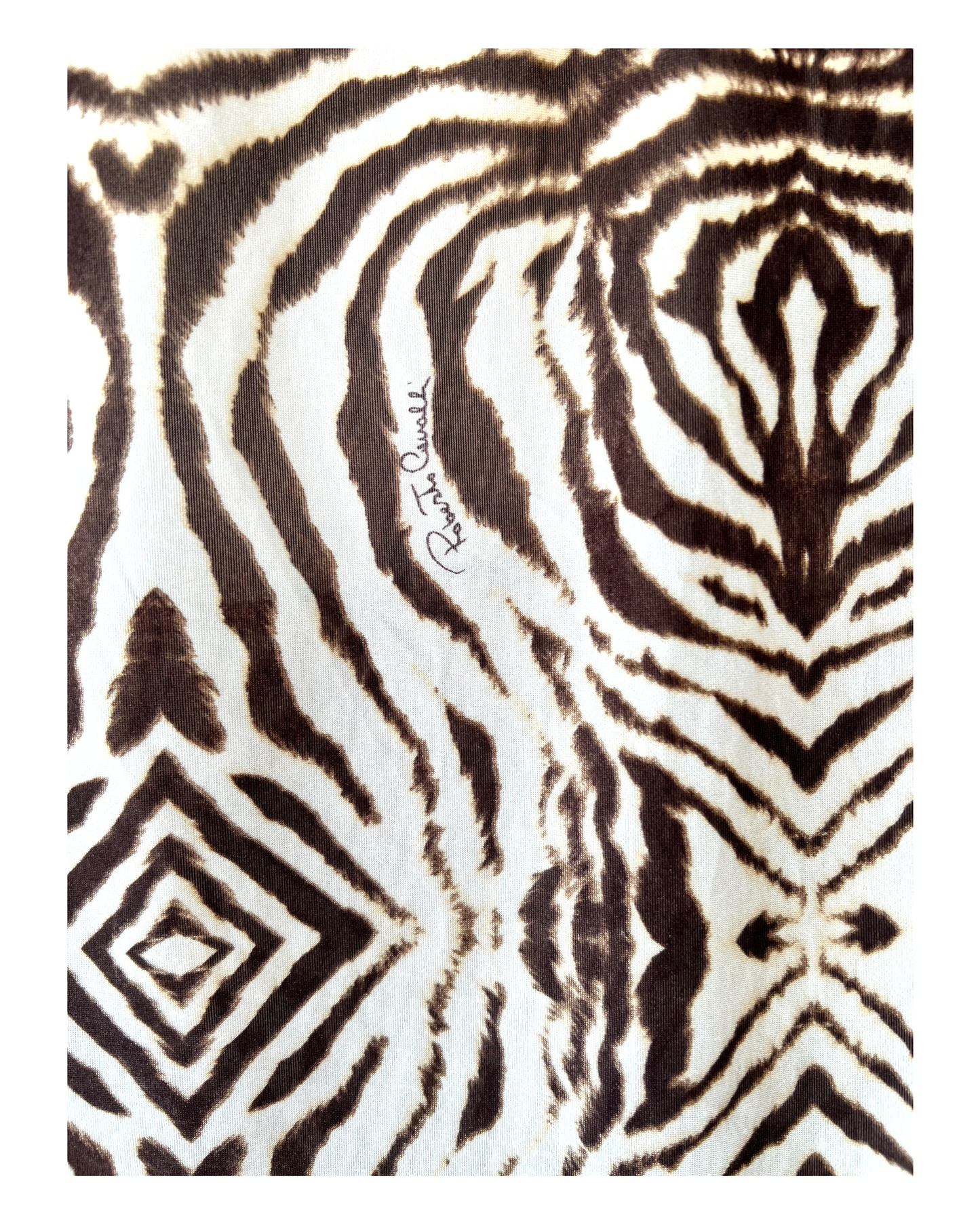 Vintage 2000 Roberto Cavalli Zebra and Lace Top