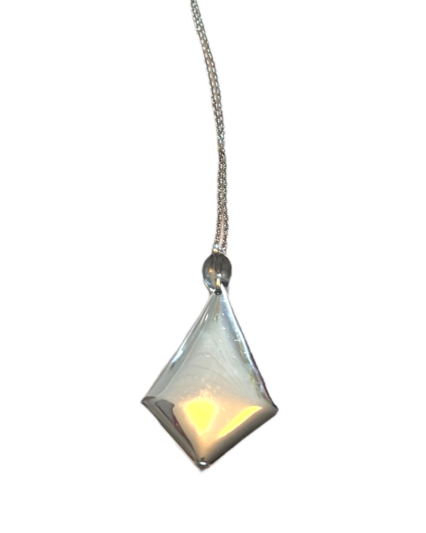 Vintage Sheffield Silver Steel Watch Pendant Necklace